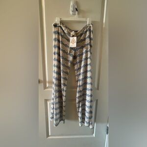 Becca Swim Blue and White Swim Cover Up Pants